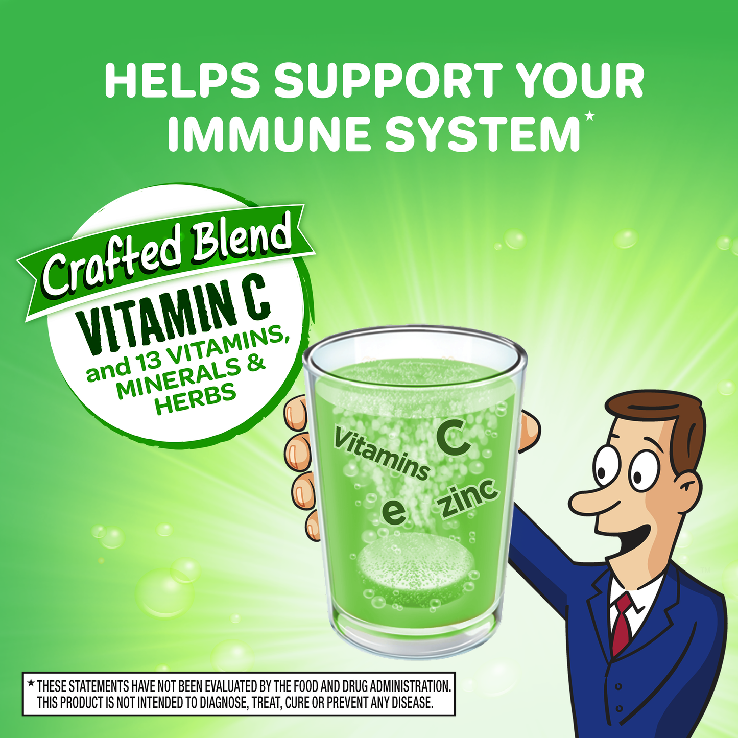 Airborne Lemon Lime Effervescent Immune Support Supplement
