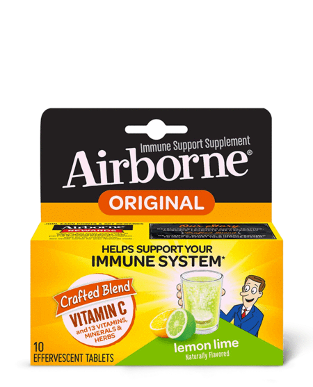 Airborne Lemon Lime Effervescent Immune Support Supplement
